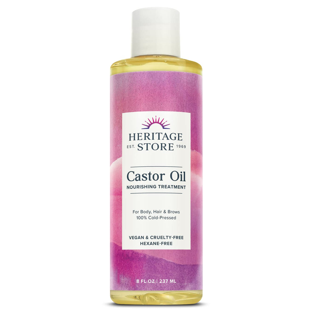 Heritage Store Castor Oil, 8 oz