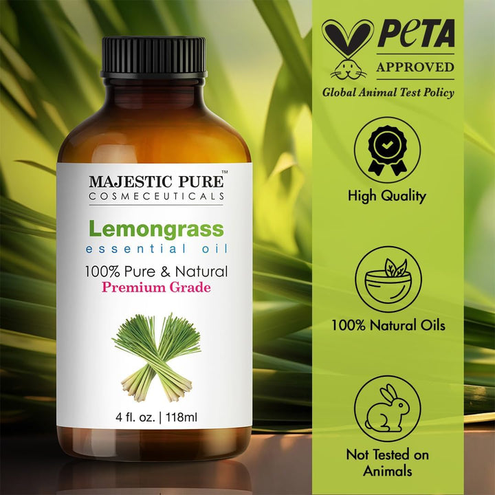 Majestic Pure Lemongrass Essential Oil, 4 fl oz