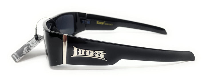 Locs Hard Core Cholo Gangster Square Rectangular Mad Dog Sunglasses, Black