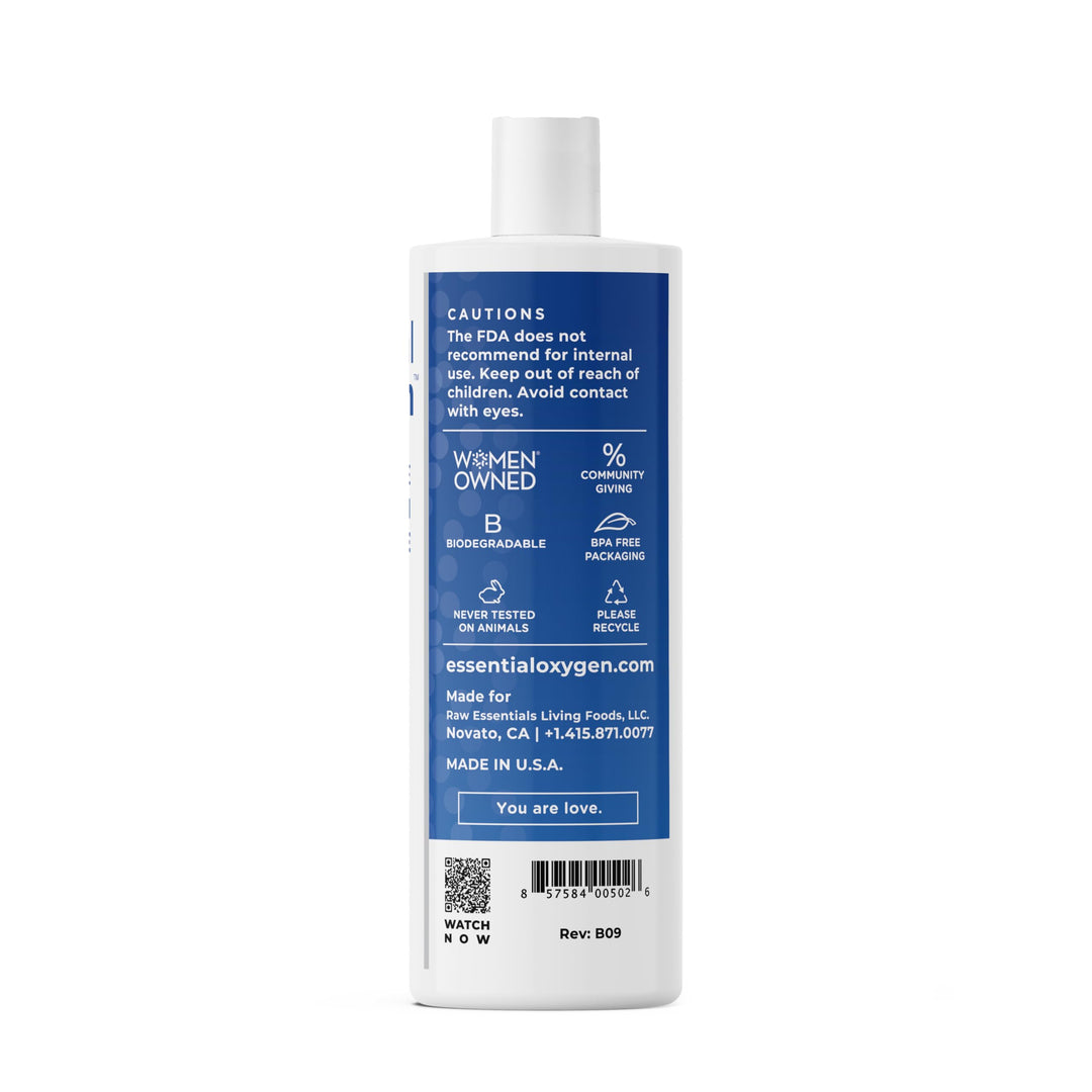 Essential Oxygen Food Grade Hydrogen Peroxide, 3%, 16 oz