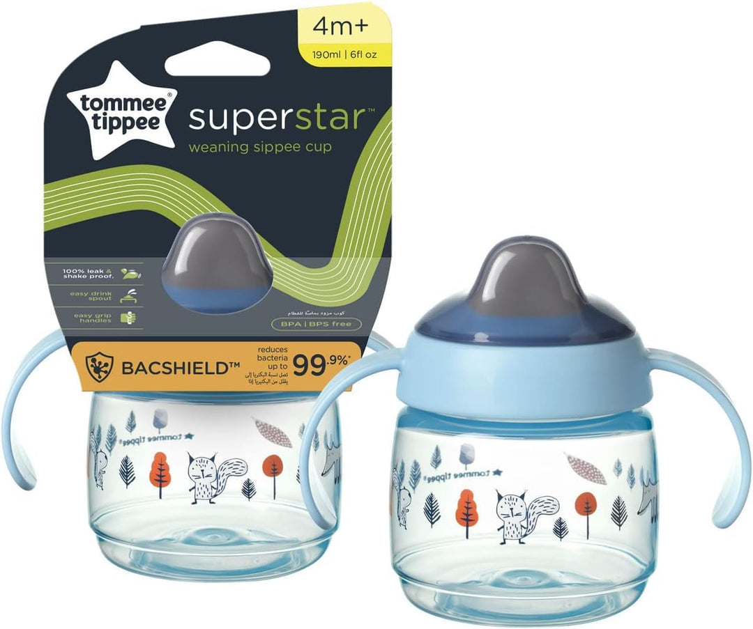 Tommee Tippee Superstar Sippee Weaning Sippy Cup, Blue, 190 ml