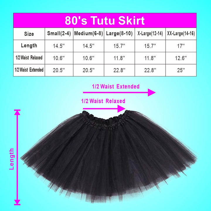 Leadtex Women's 80s Costume Set, Black, Small