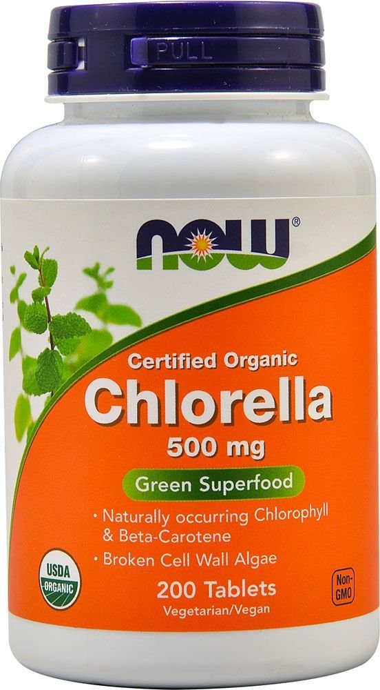 NOW Organic Chlorella, 500 mg, 200 Count