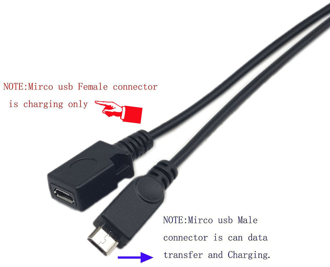 SinLoon USB 2.0 Y Splitter Cable, Micro USB OTG Host, USB A Female to Micro USB Male