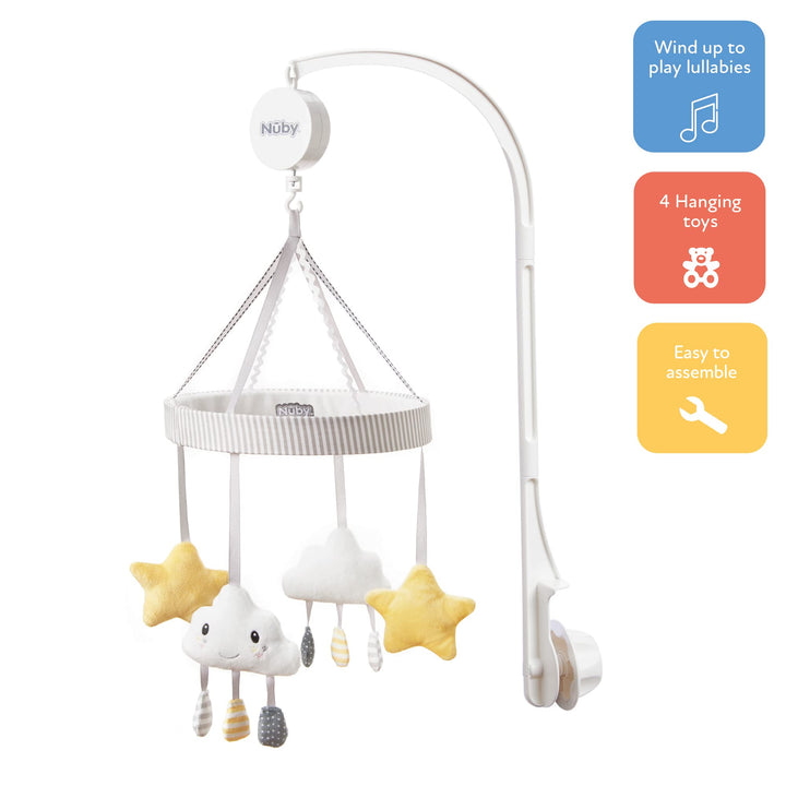Nuby Musical Cot Mobile, Cloud and Star