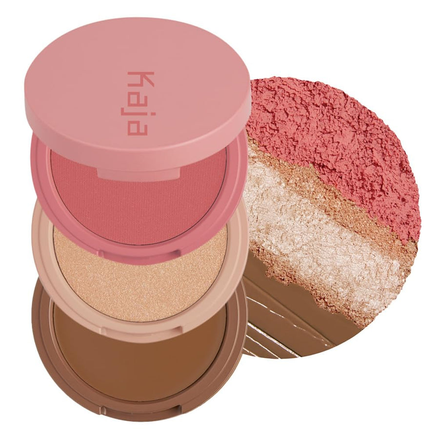 Kaja Play Bento 3 in 1 Face Palette, Cloud Latte, 3 Count