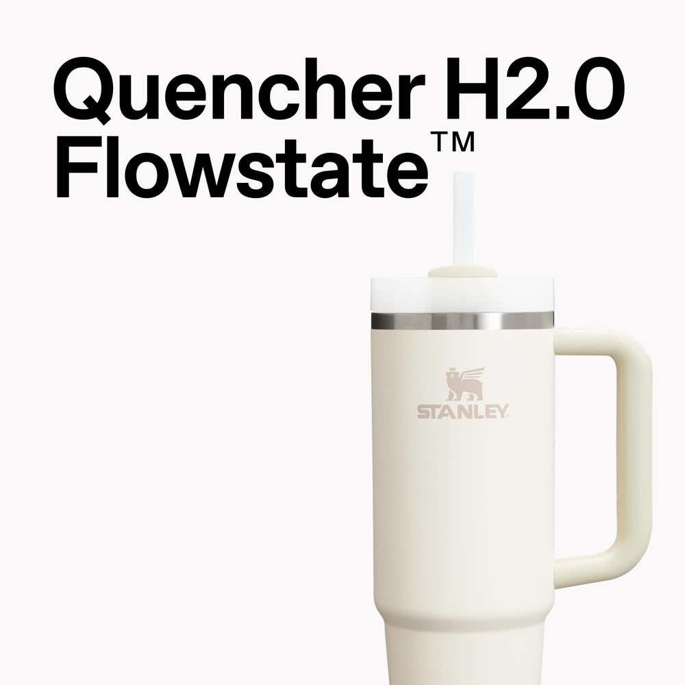 STANLEY Quencher H2.0 Tumbler with Handle and Straw, Rose Quartz, 14 oz