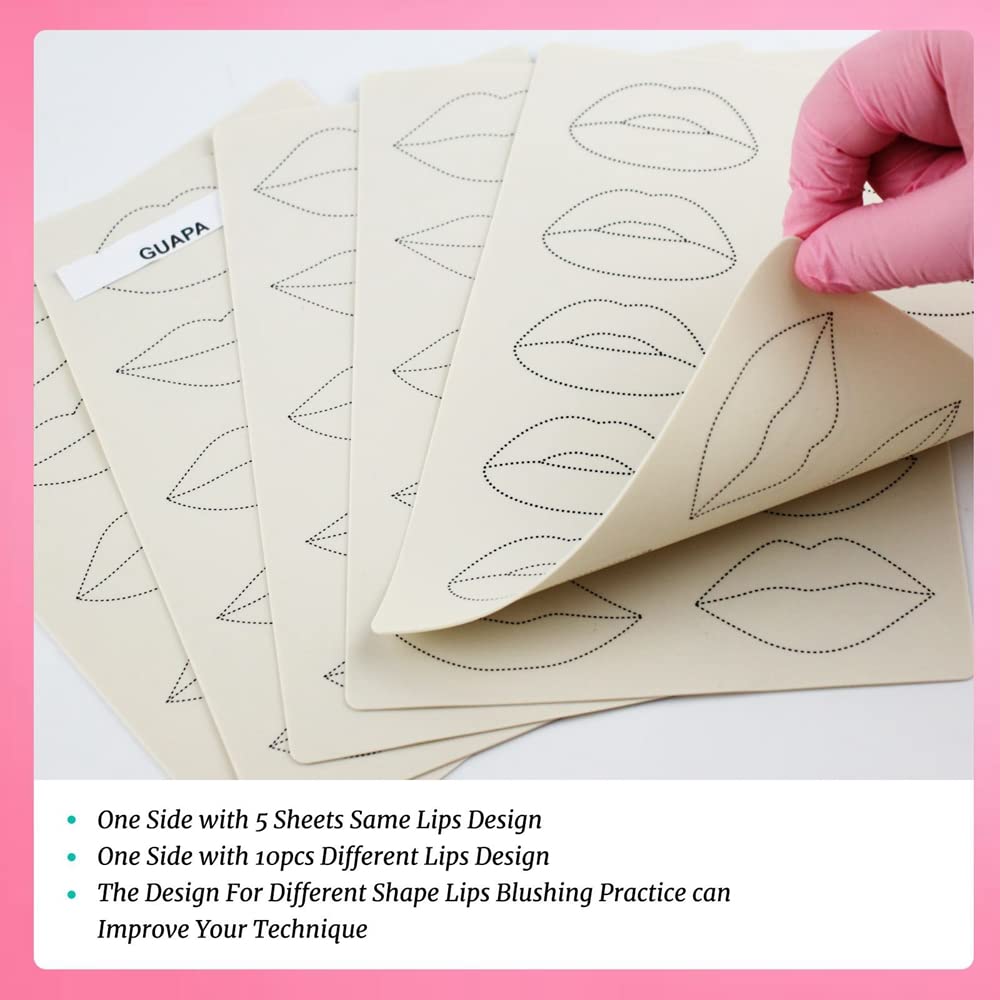 MARLLOGIVA Lip Practice Skin, Double Sided, 5 Count