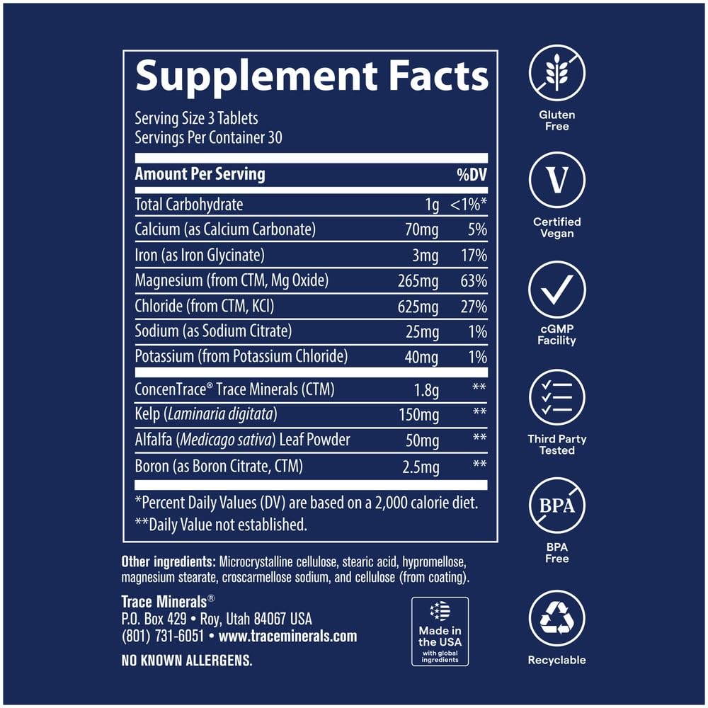 Trace Minerals Research Tablets, 90 Count