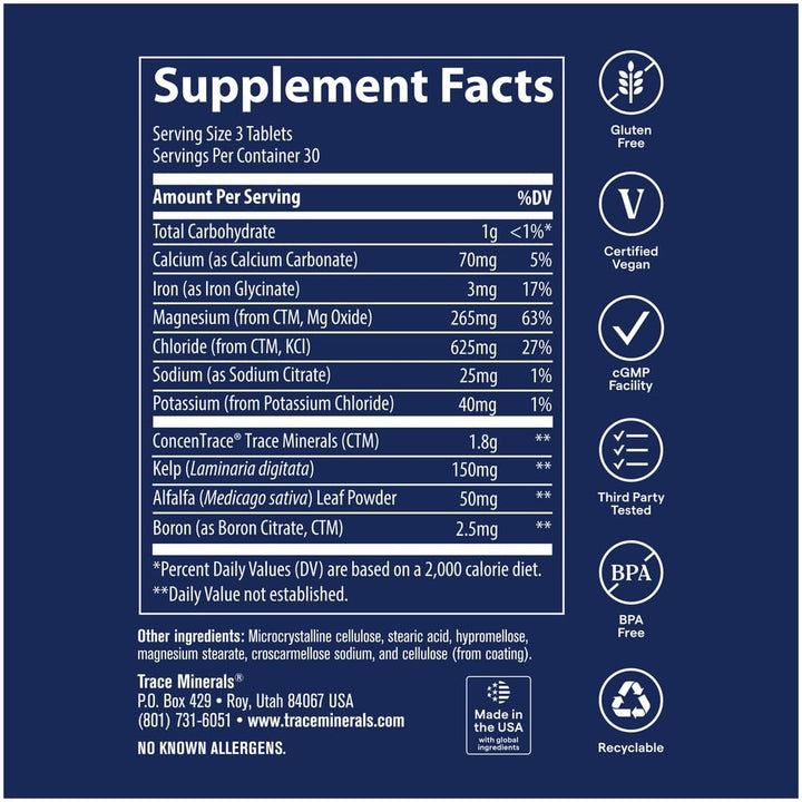 Trace Minerals Research Tablets, 90 Count
