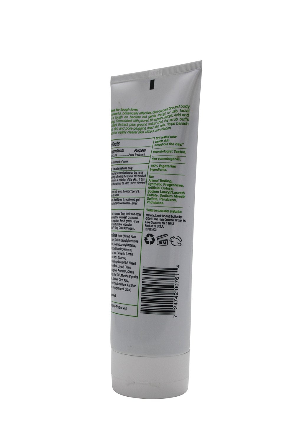 Alba Botanica Acnedote Face And Body Scrub, 8 oz
