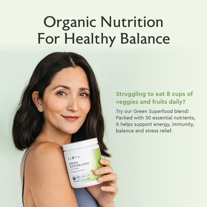 Alaya Naturals Organic Super Greens Powder, Mixed Berry, 30 Servings