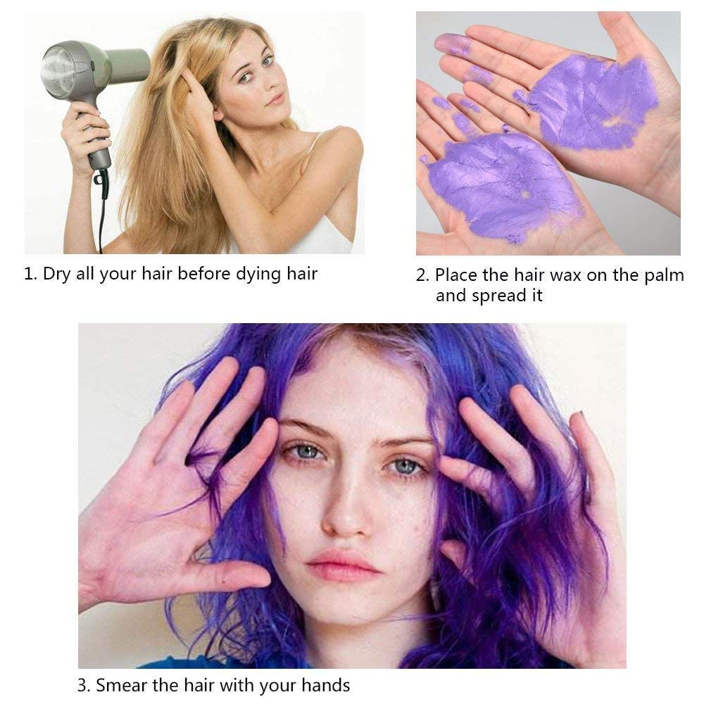 NYKKOLA Hair Wax Color Dye Styling Cream, Orange