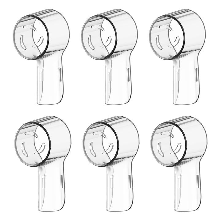 HSYTEK Toothbrush Head Dustproof Cover, Transparent, 6 Count