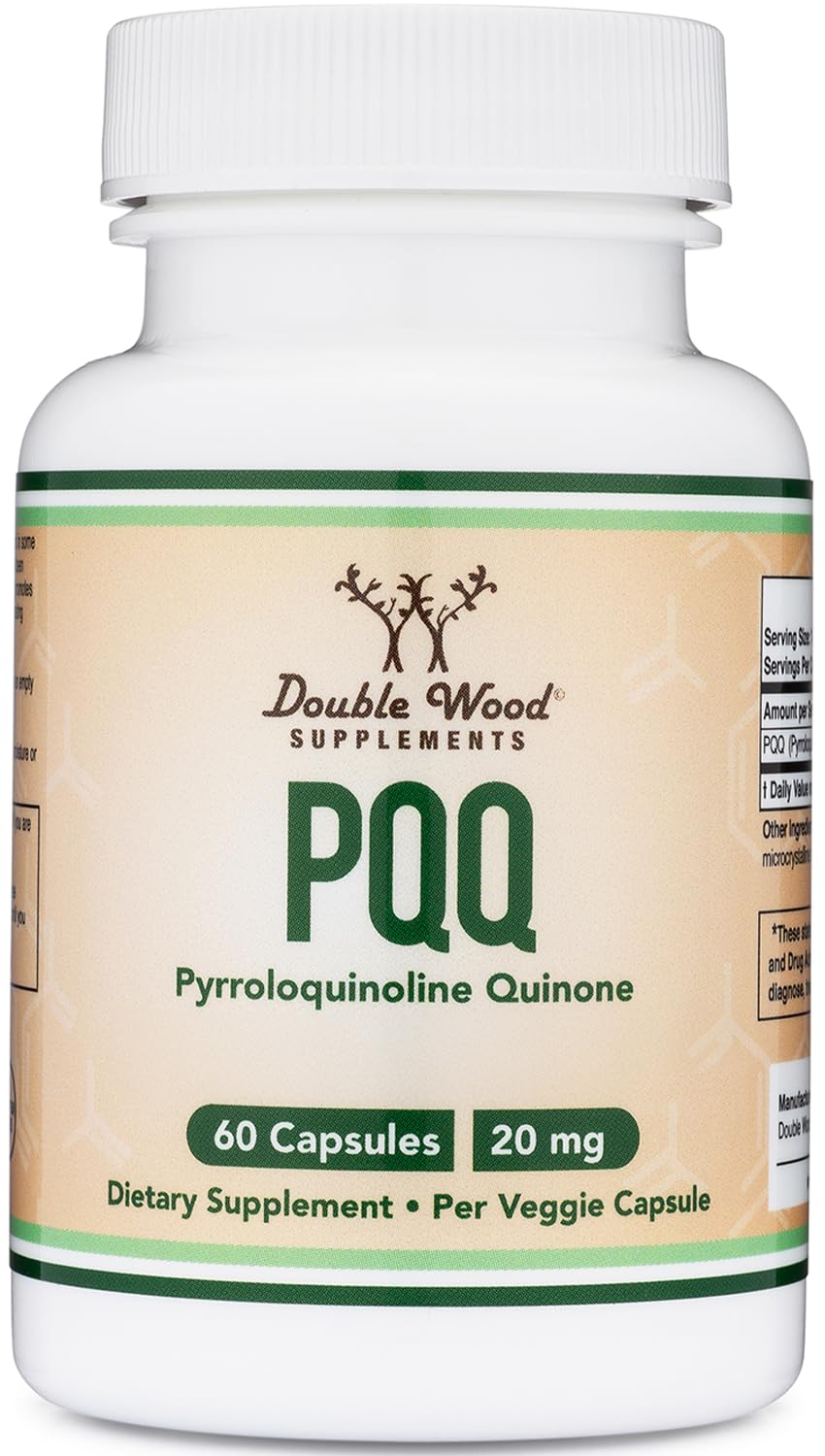 Double Wood Supplements PQQ, 20 mg, 60 Count