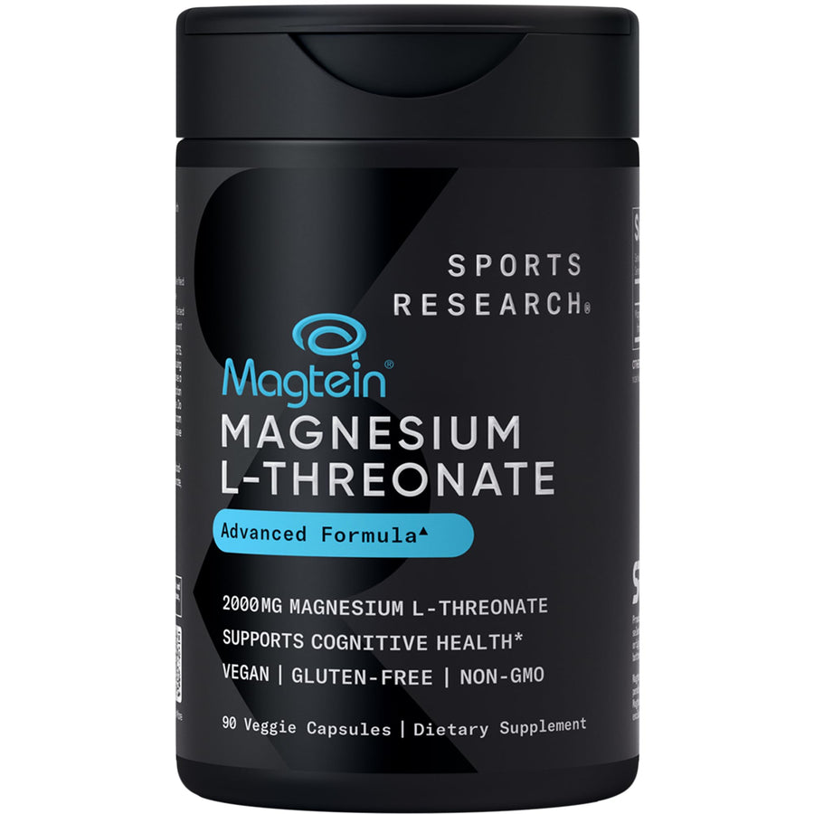 Sports Research Magnesium L-Threonate Capsules, 2000 mg, 90 Count