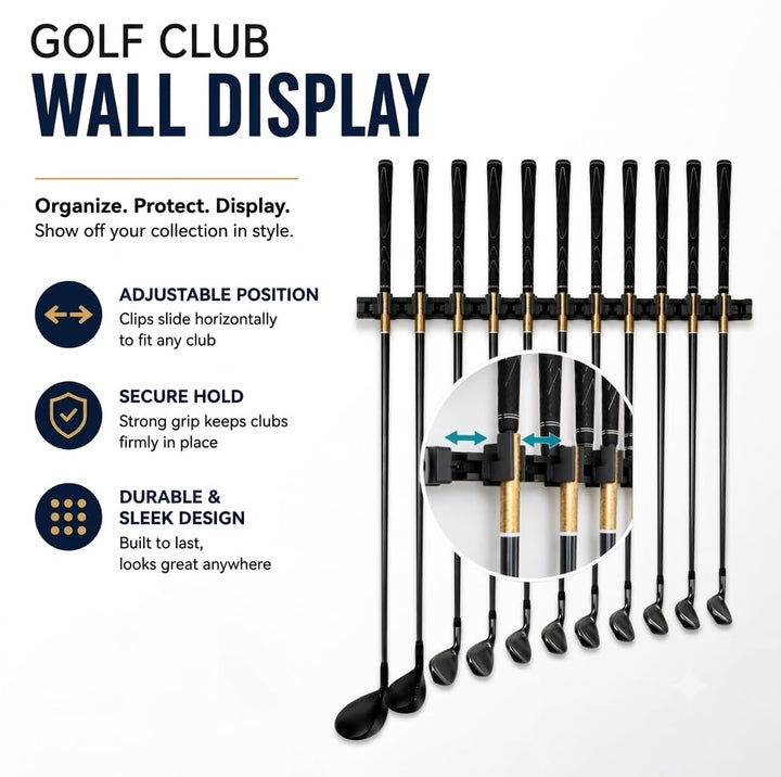 Generic Golf Club Holders, Black and Gray, 10 Count