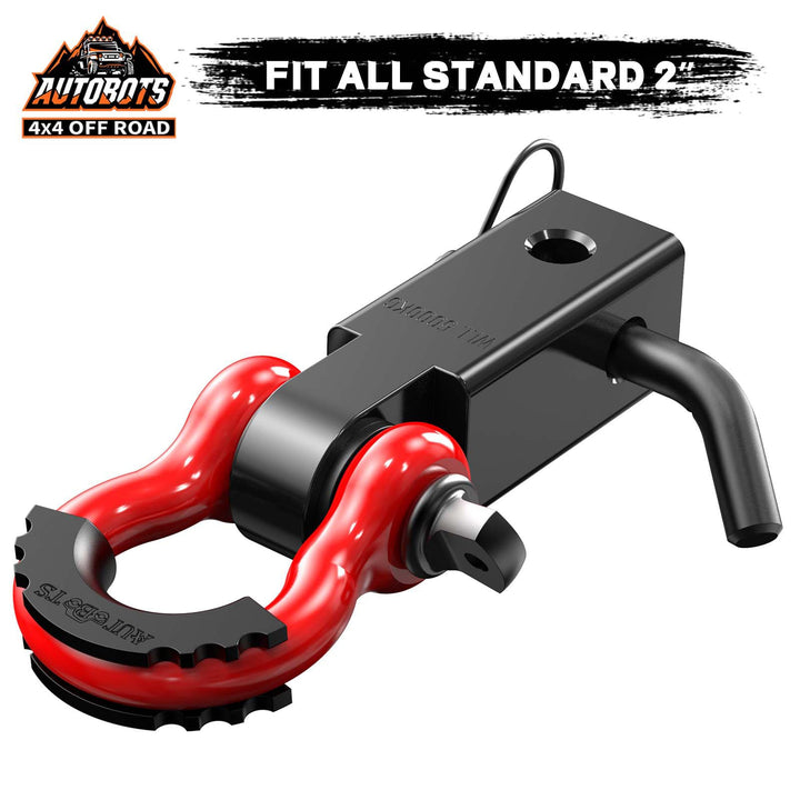 AUTOBOTS Tow Hitch Receiver, Red & Black, 2 in