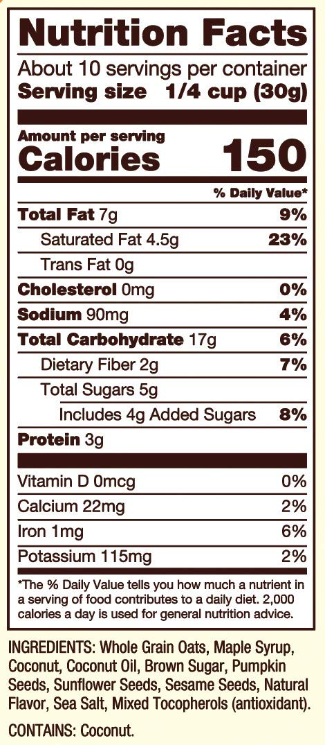 Bob's Red Mill Granola, Maple Sea Salt, 312 g