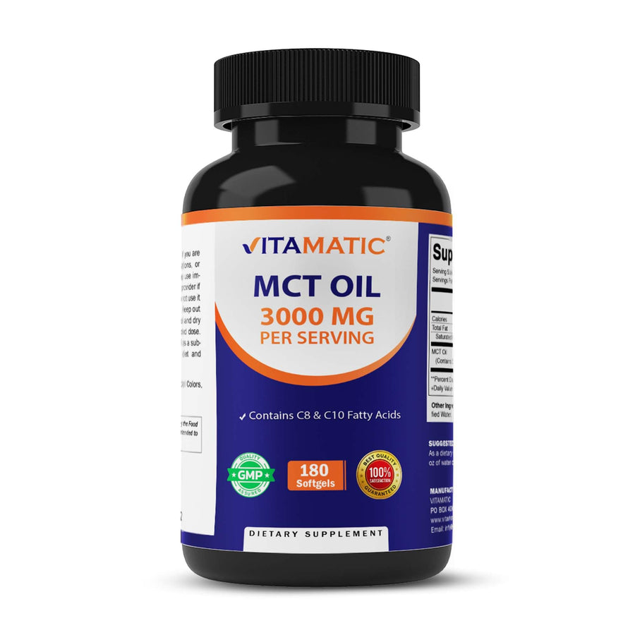 Vitamatic MCT Oil Softgels, 3000 mg, 180 Count