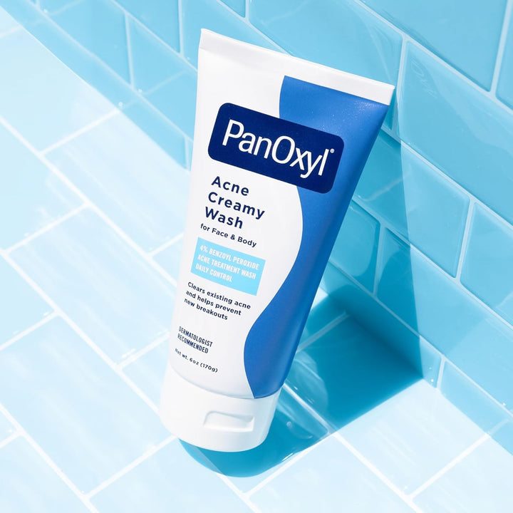 PanOxyl Acne Creamy Wash, 4 Percent Benzoyl Peroxide, 6 oz