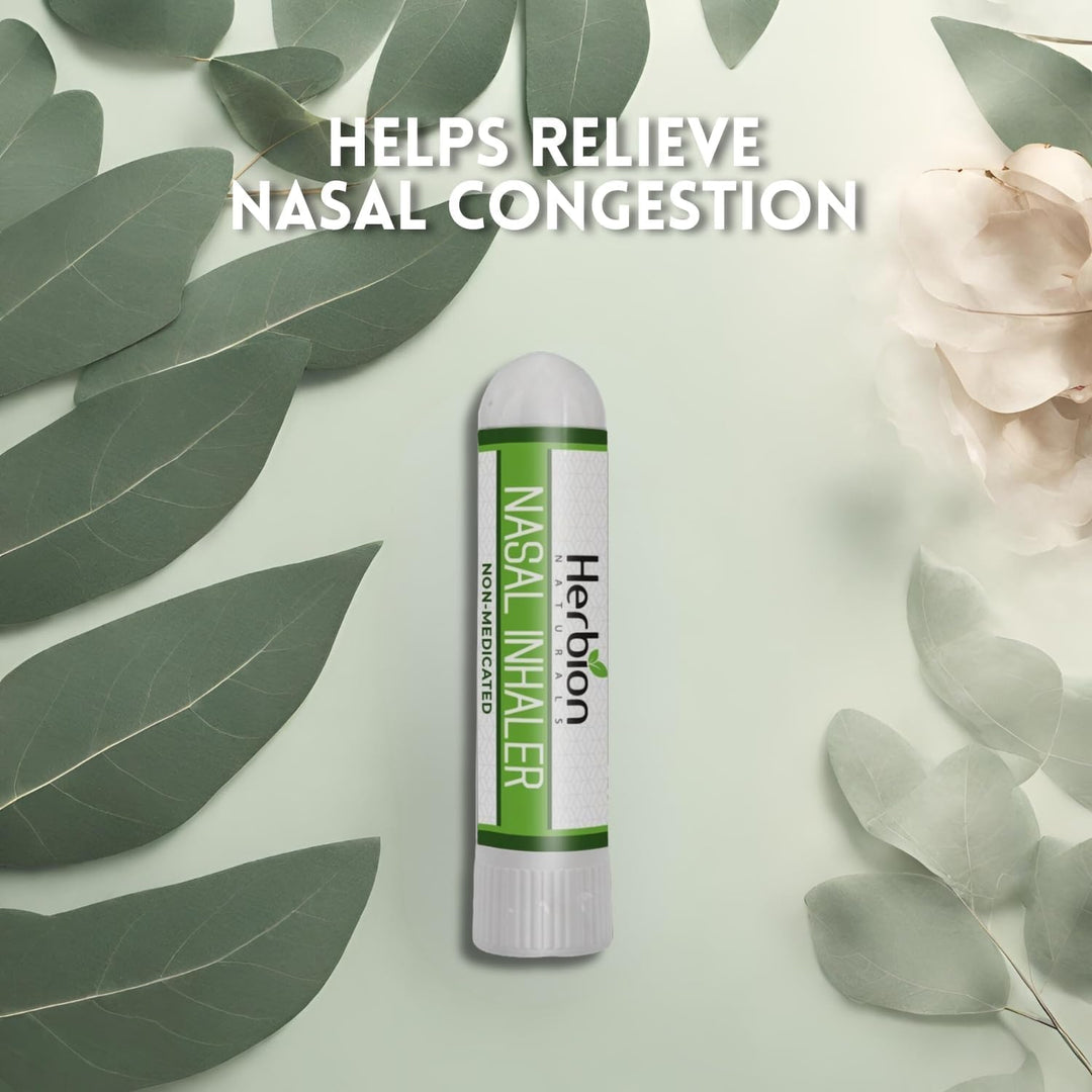 HERBION Naturals Nasal Inhaler, Menthol Clove Eucalyptus Camphor, 0.05 fl oz