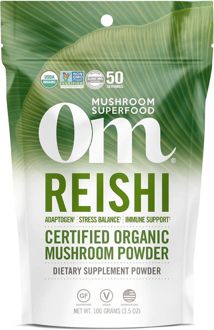 OM Mushroom Superfood Reishi Organic Mushroom Powder, 3.5 oz