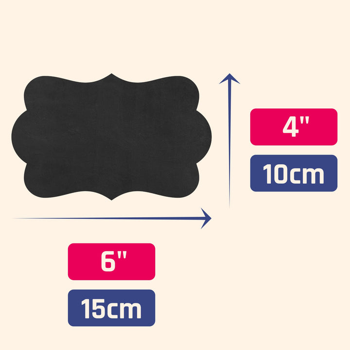 TownStix Chalkboard Labels Stickers, Cloud Design, 6 x 4, 50 Count