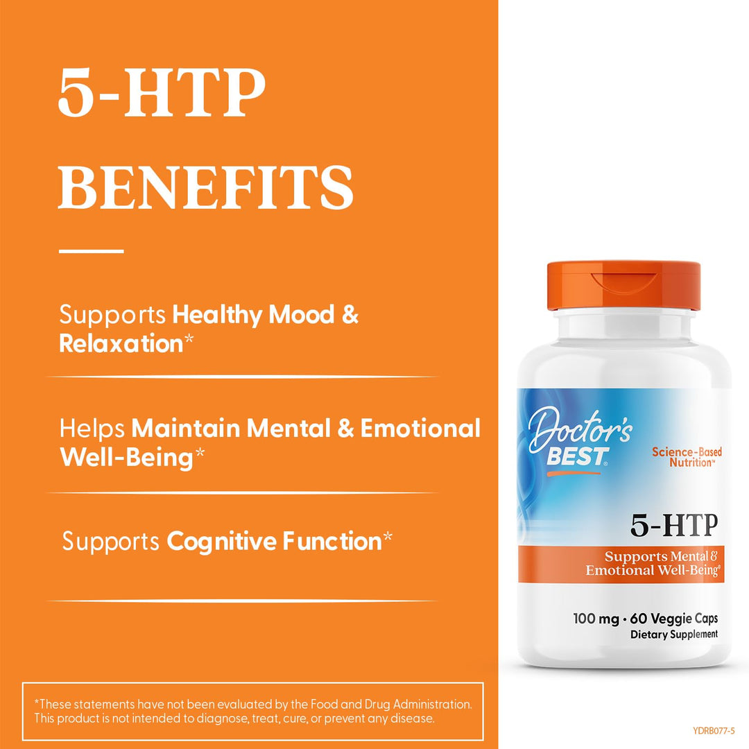 Doctor's Best 5-HTP, 100 mg, 60 Count