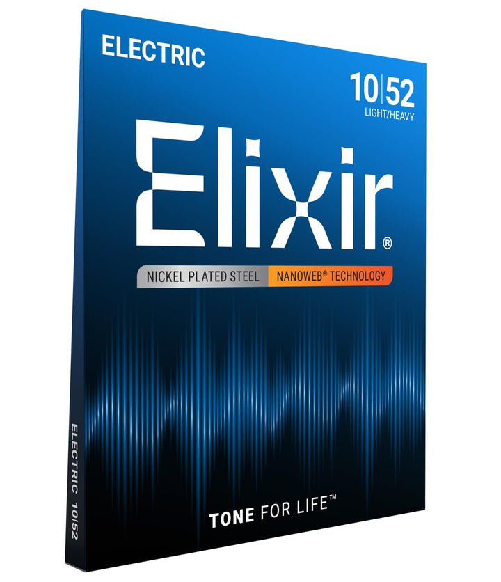 Elixir Electric Guitar Strings, Nickel Plated Steel NANOWEB, 10-52