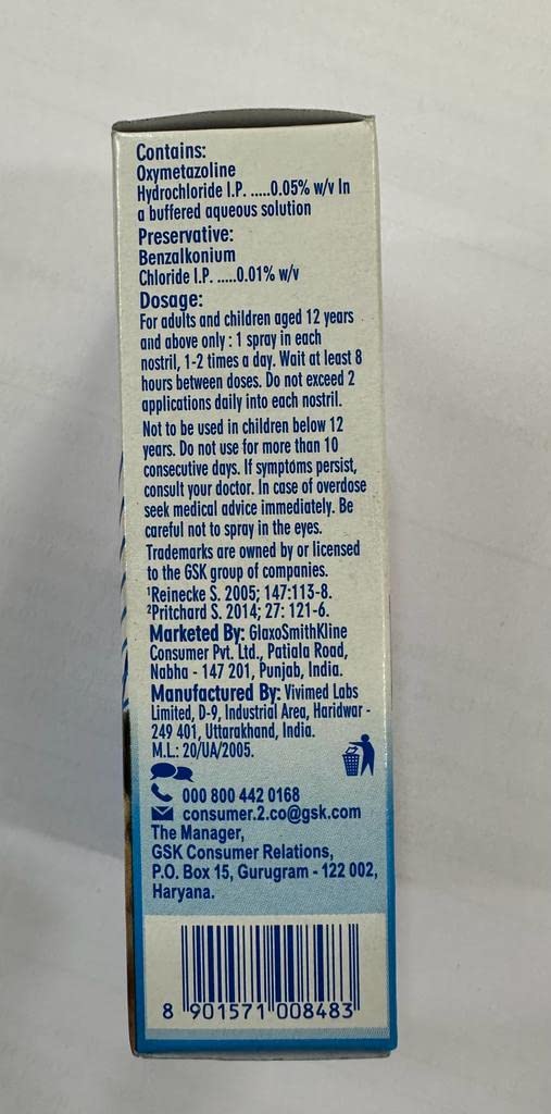 Otrivin Adult Nasal Spray, Pack of 3