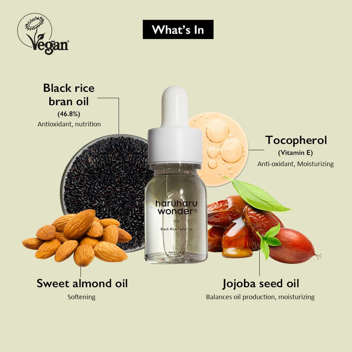 HARUHARU Wonder Black Rice Facial Oil, 10 ml