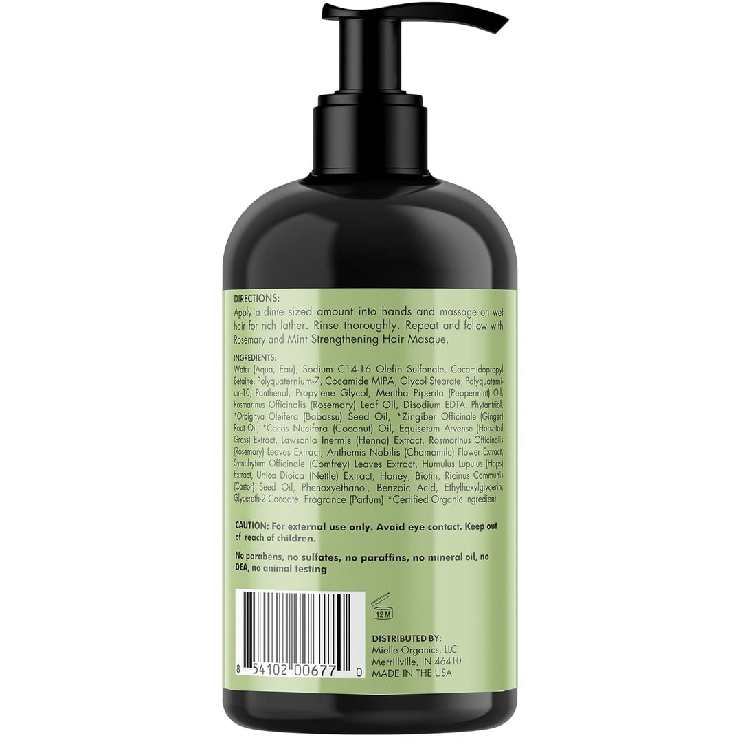 Mielle Organics Rosemary Mint Strengthening Shampoo, 12 oz