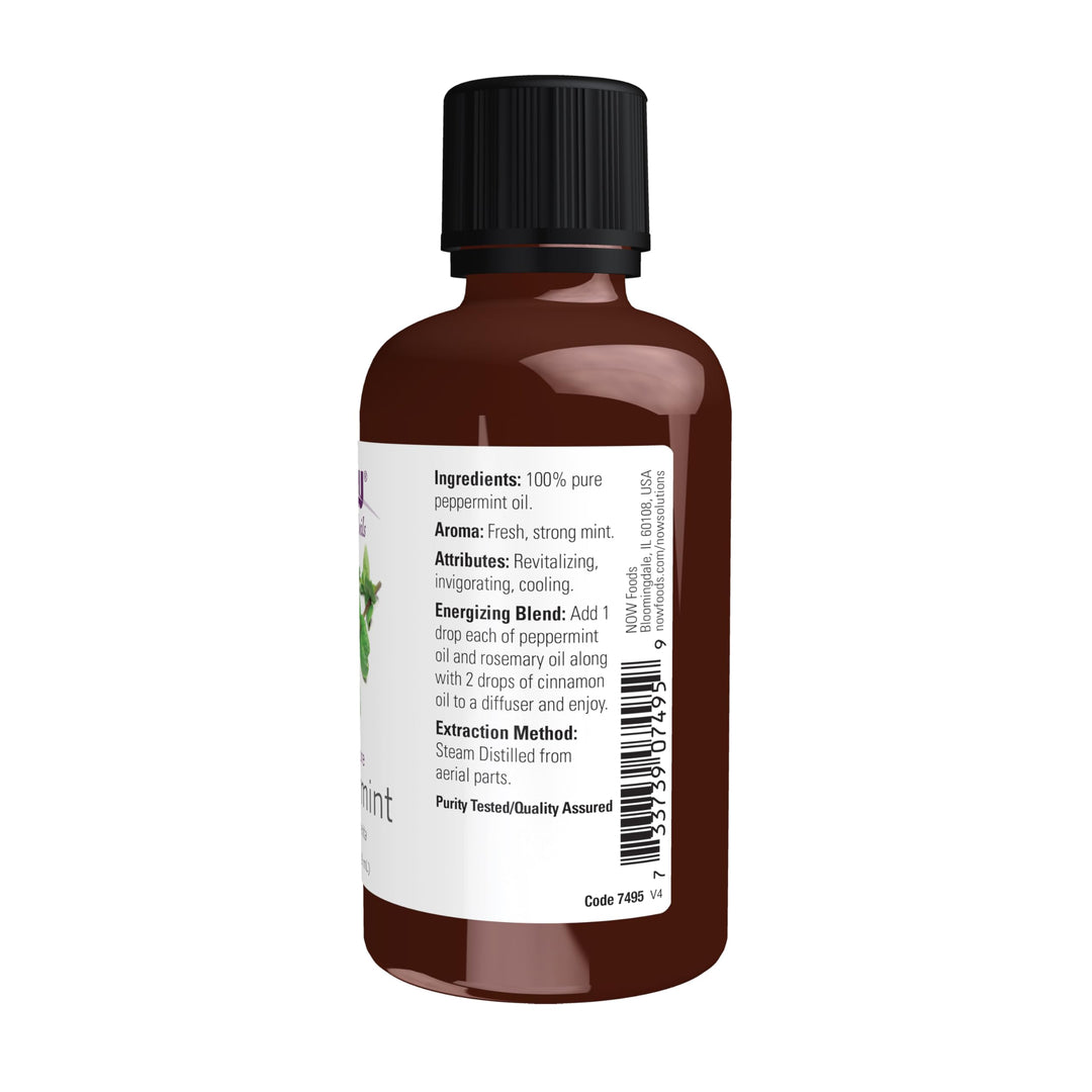 NOW Peppermint Essential Oil, 2 fl oz