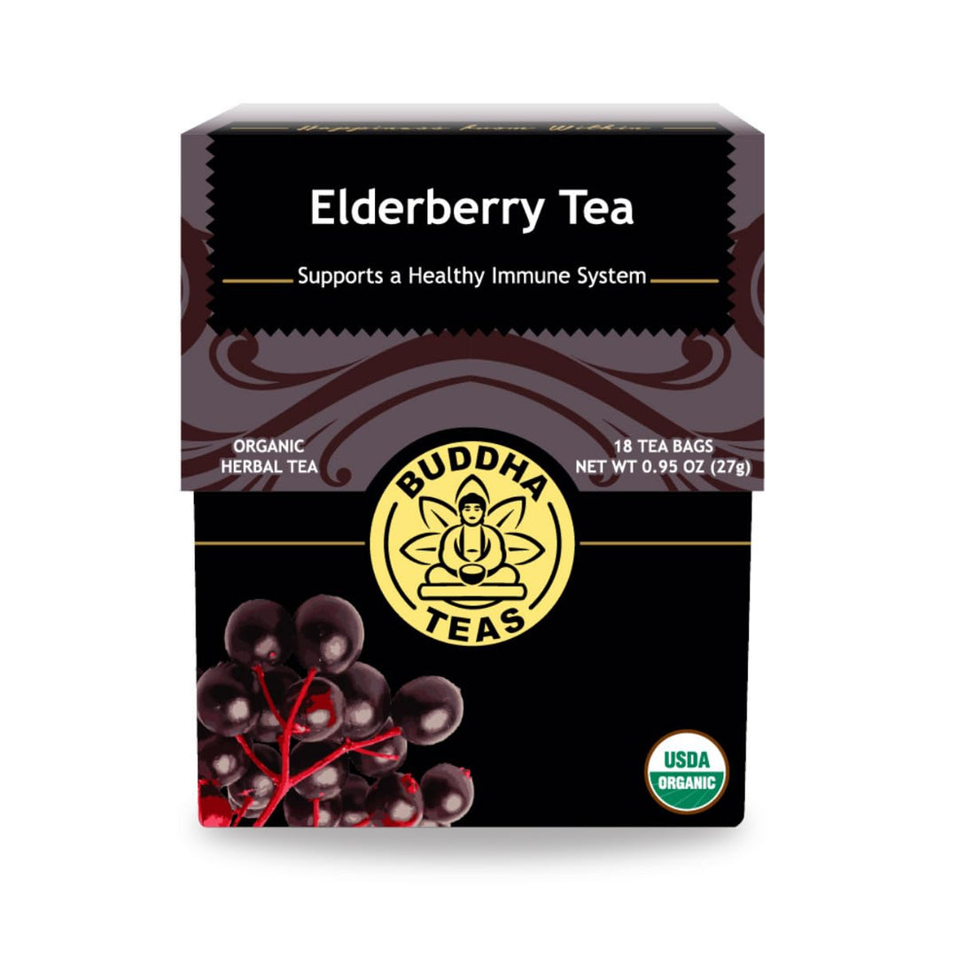 Buddha Teas Organic Elderberry Herbal Tea, Caffeine Free
