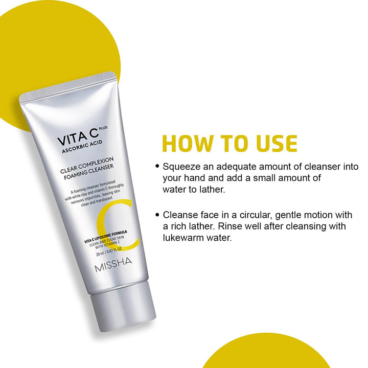 Missha Vita C Plus Clear Complexion Foaming Cleanser