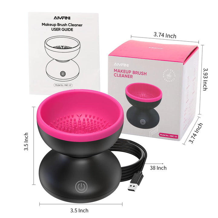 Alyfini Electric Makeup Brush Cleaner, Black