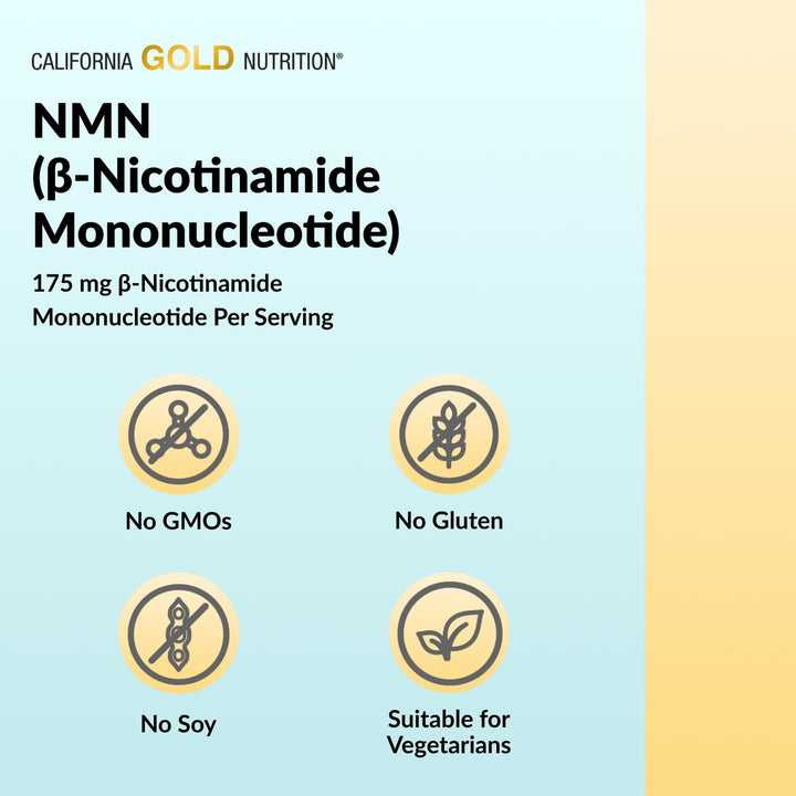 California Gold Nutrition NMN, 175 mg, 60 Count