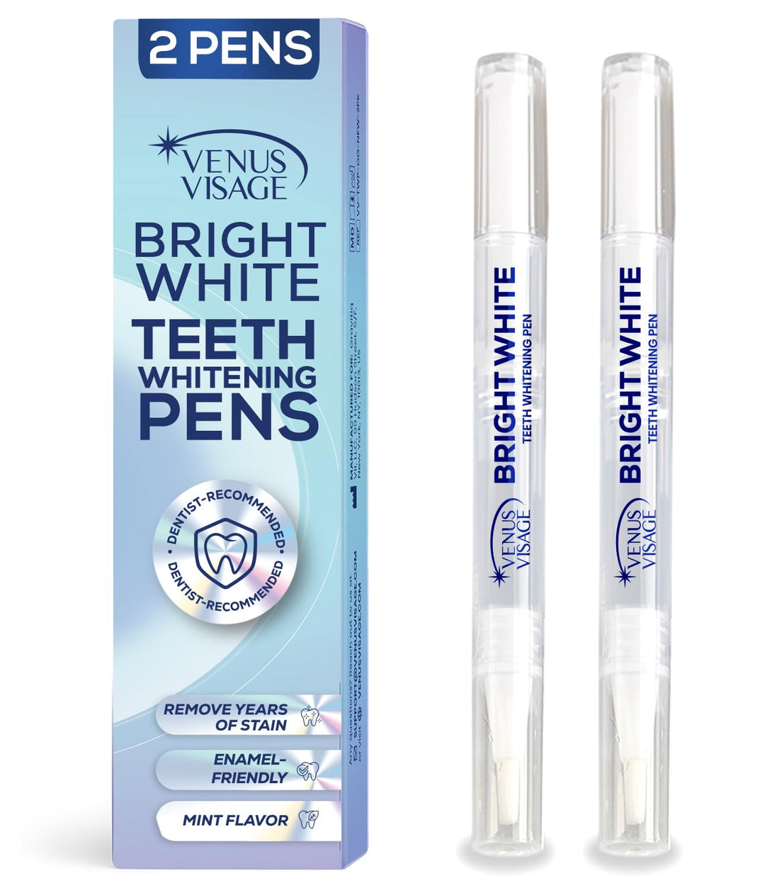 VENUS VISAGE Teeth Whitening Pen and Tooth Polishing Kit, Pack of 2