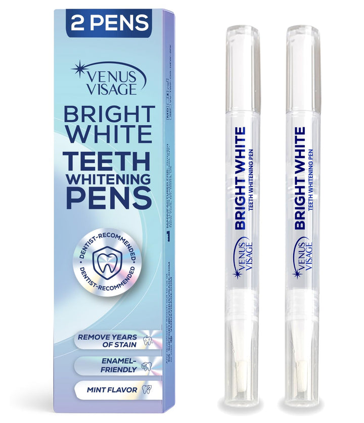 VENUS VISAGE Teeth Whitening Pen and Tooth Polishing Kit, Pack of 2