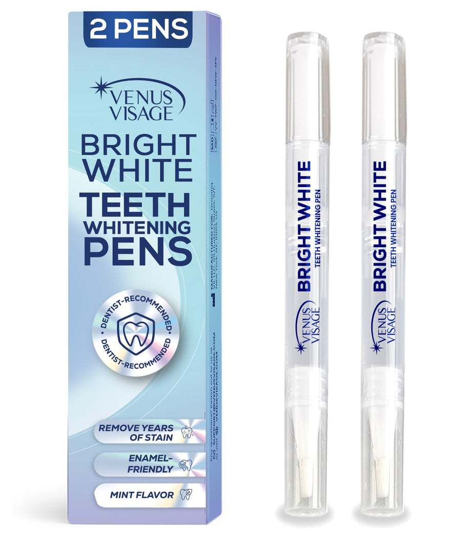 VENUS VISAGE Teeth Whitening Pen and Tooth Polishing Kit, Pack of 2
