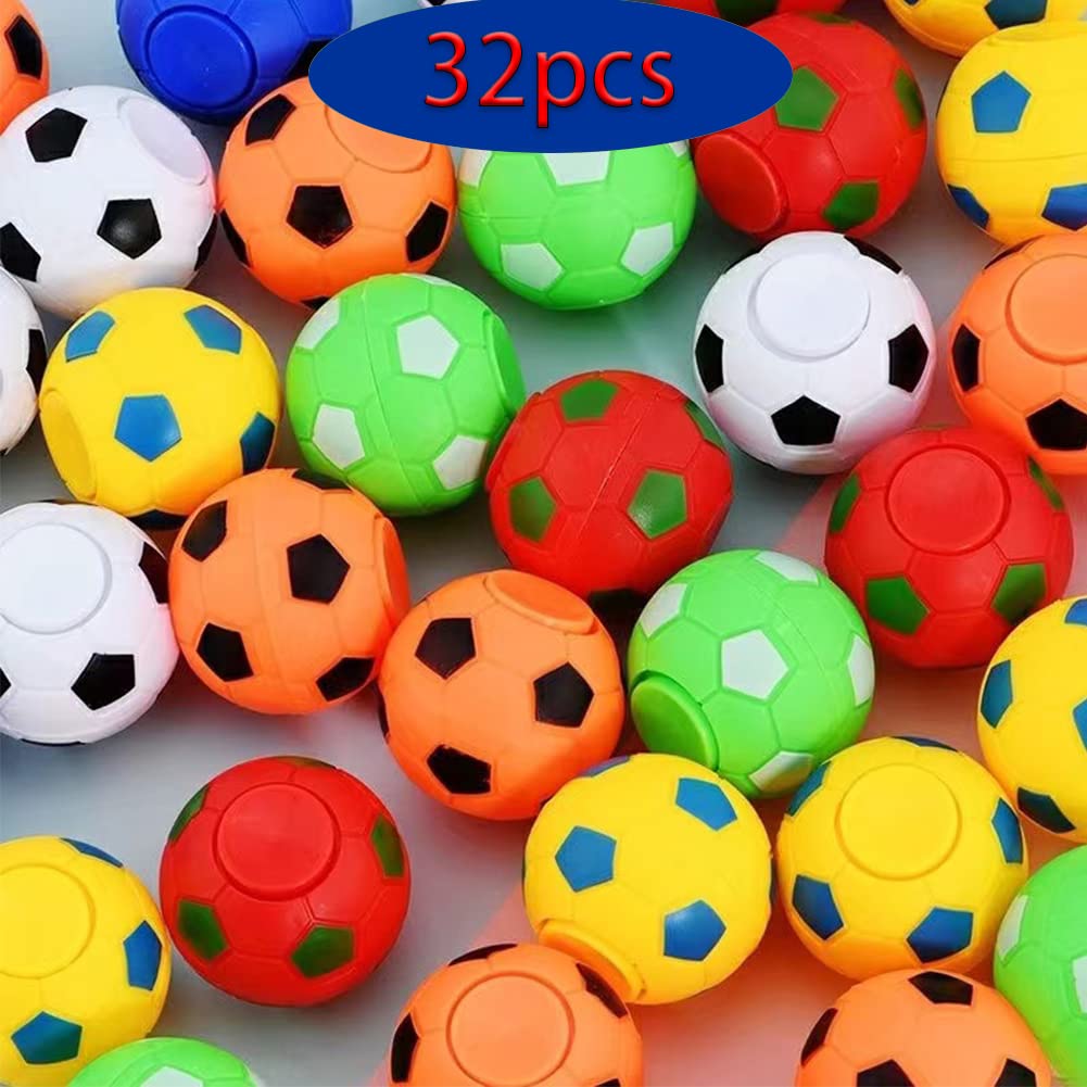 ZJDL Mini Fidget Spinners, Soccer Ball, 32 Count