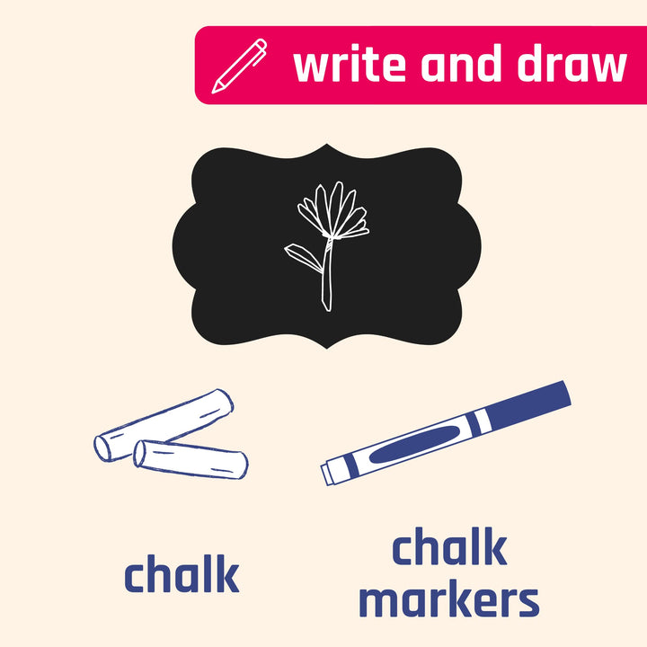TownStix Chalkboard Labels Stickers, Cloud Design, 6 x 4, 50 Count