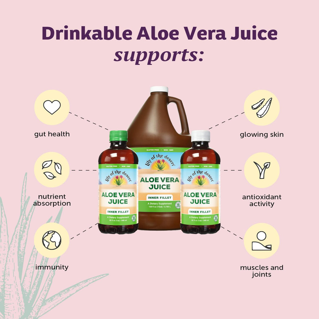Lily Of The Desert Aloe Vera Juice, Inner Fillet, 32 fl oz