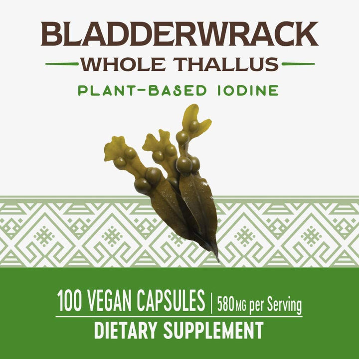 Nature's Way Bladderwrack Whole Thallus, 580 mg, 100 Count, Pack of 2