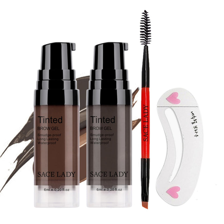 SACE LADY Eyebrow Gel Set And Brushes, 2 Colors, 2 Count