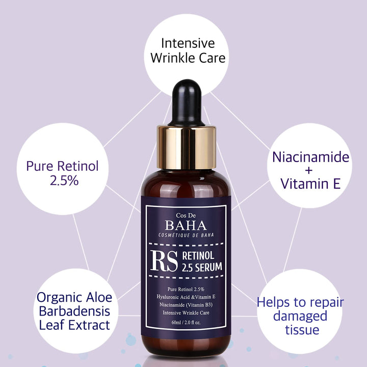 Cos De BAHA Retinol 2.5% Facial Serum, 2 fl oz