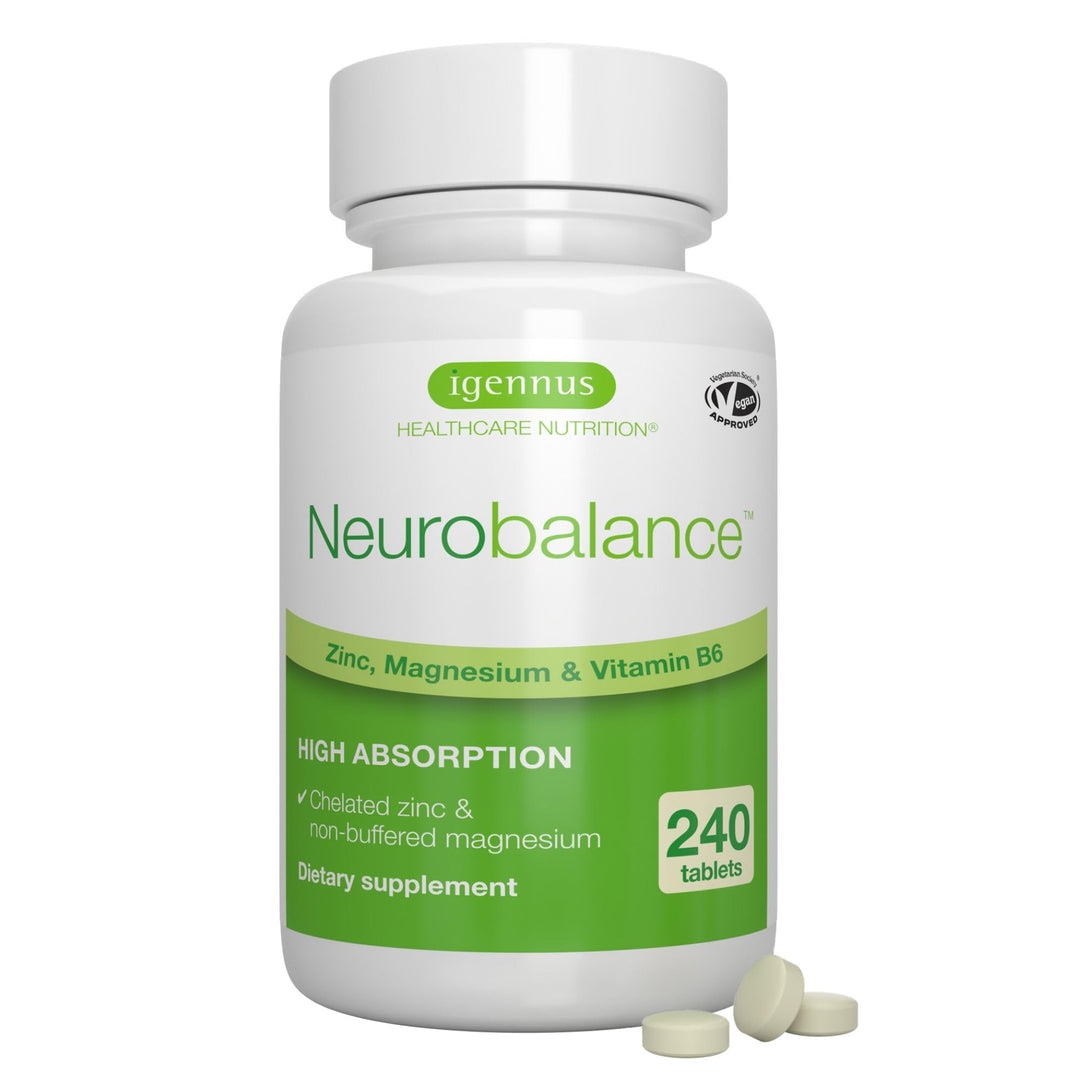 Igennus Healthcare Nutrition Neurobalance Zinc Magnesium B6 Supplement, 240 Count