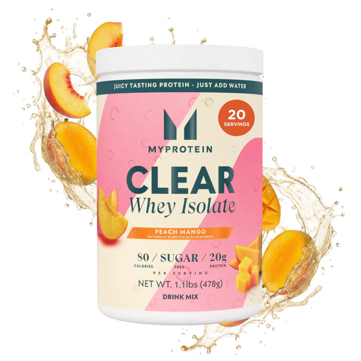 MyProtein Clear Whey Isolate Protein Powder, Peach Mango, 20 Servings