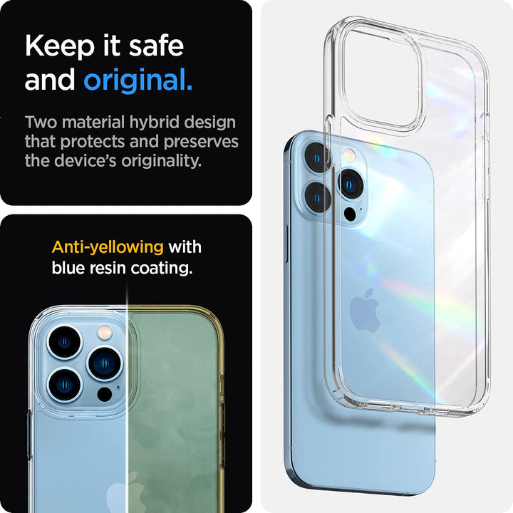 Spigen Ultra Hybrid Case, Crystal Clear, iPhone 13 Pro Max